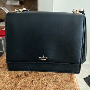 Kate Spade black leather handbag